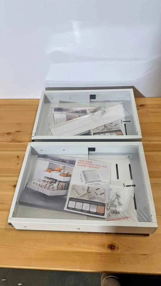 Pull Out Cabinet Organizer Slide Shelf 2 Pack