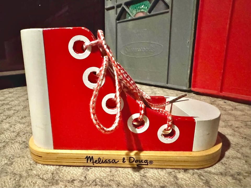 Melissa and Doug Wooden Lacing Shoe