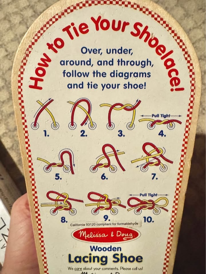 Melissa and Doug Wooden Lacing Shoe - photo 3
