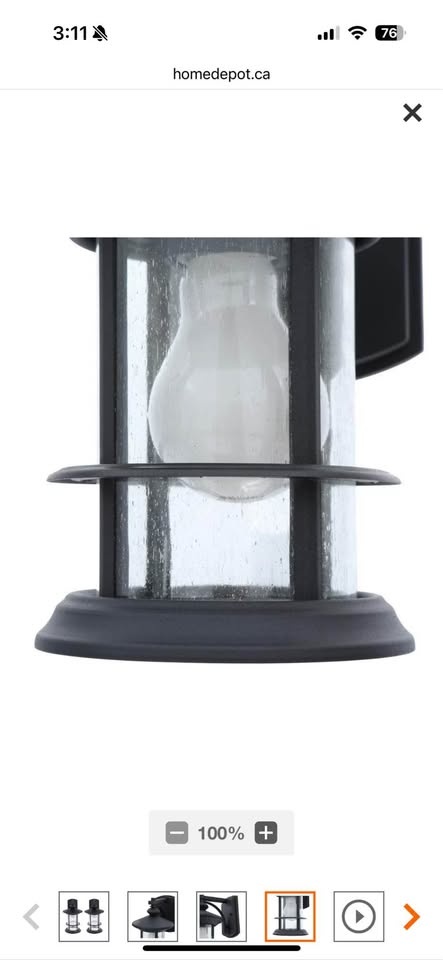 Brand New Canarm Ryder Outdoor Wall Lantern - photo 3