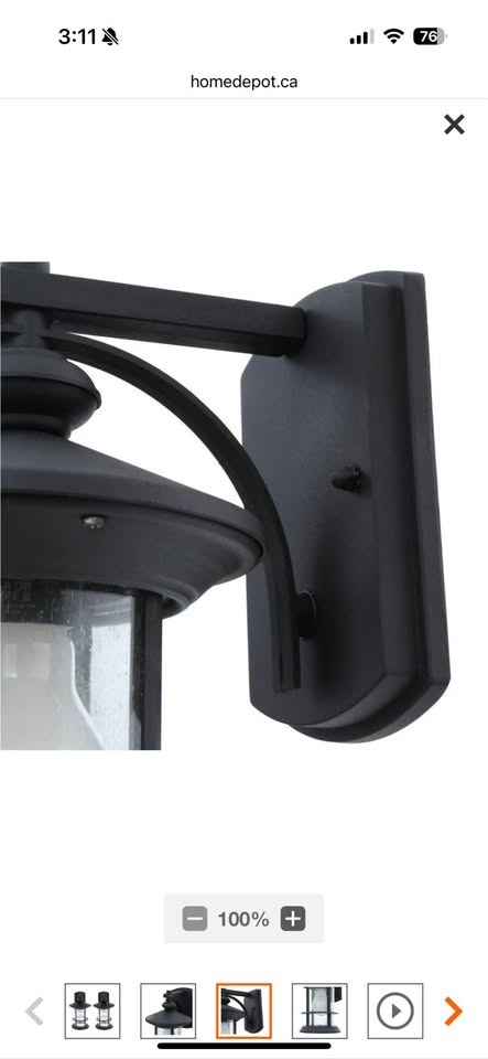 Brand New Canarm Ryder Outdoor Wall Lantern - photo 4