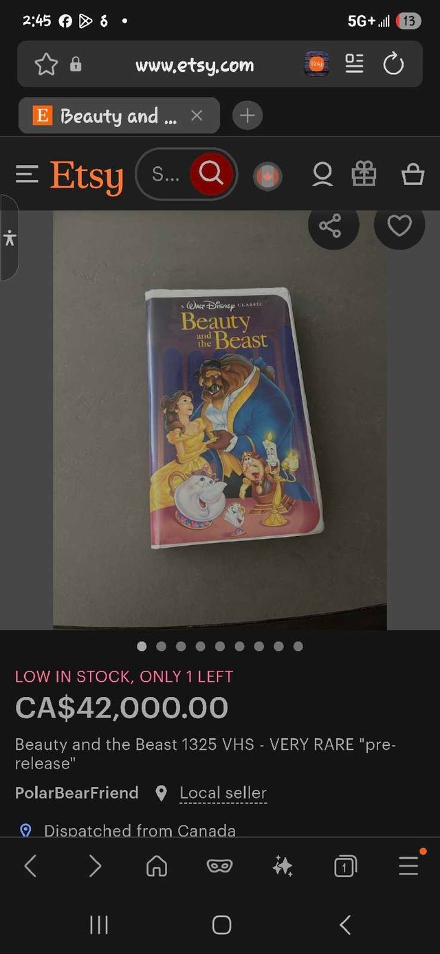 Walt Disney's Beauty and the Beast Black Diamond VHS - photo 4
