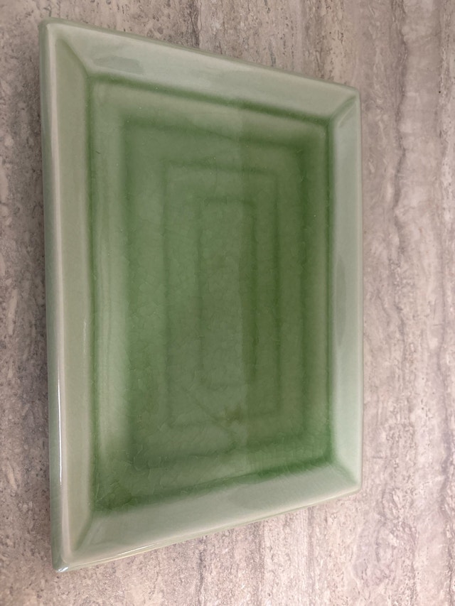 Decorative Green Square Plate