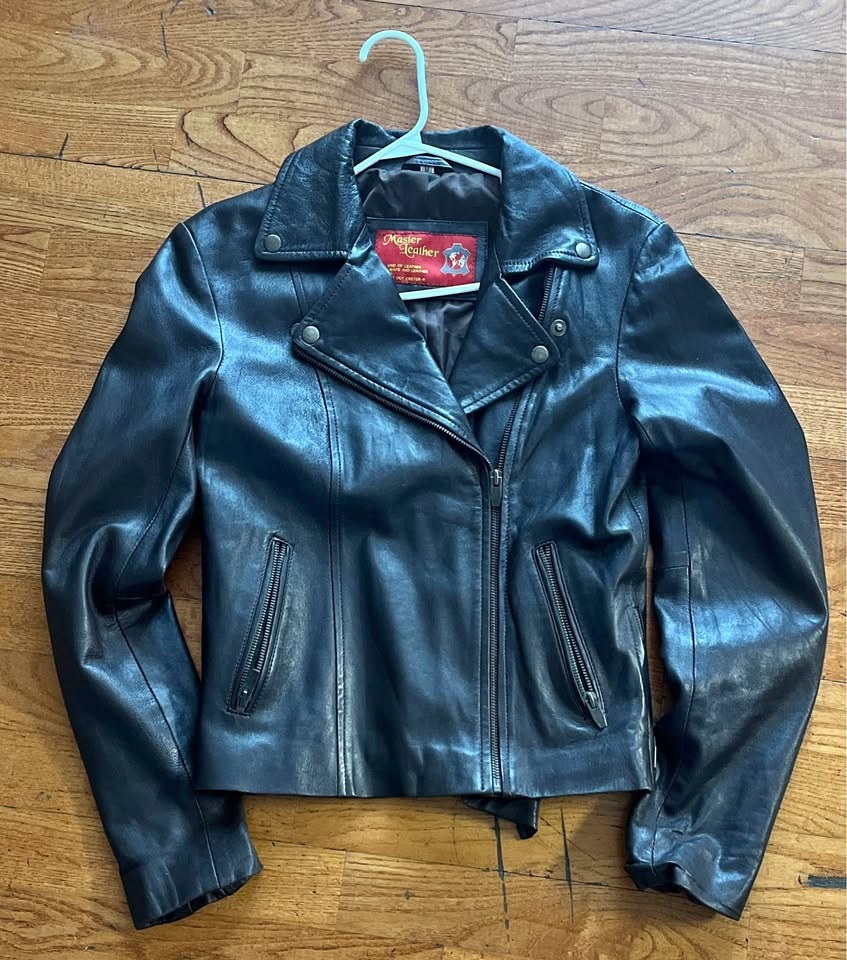 Master Leather Black Moto Jacket M