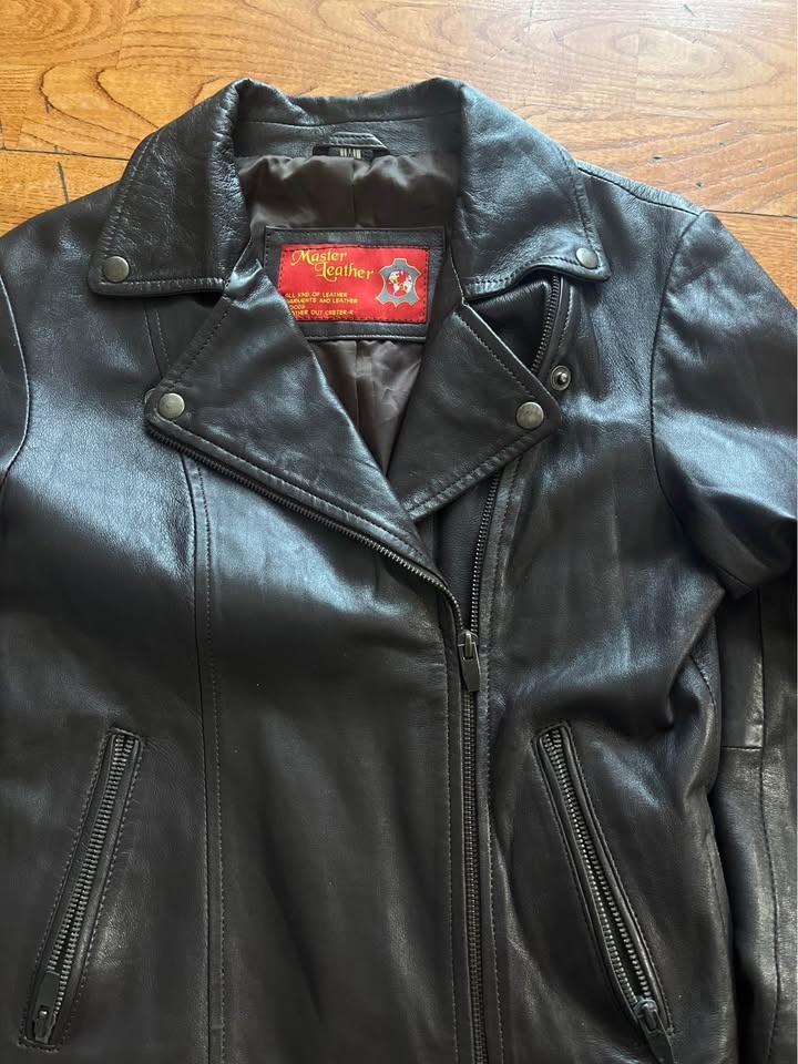 Master Leather Black Moto Jacket M - photo 3