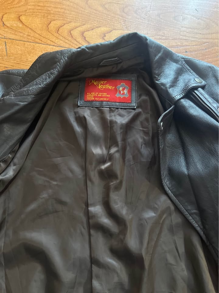 Master Leather Black Moto Jacket M - photo 5