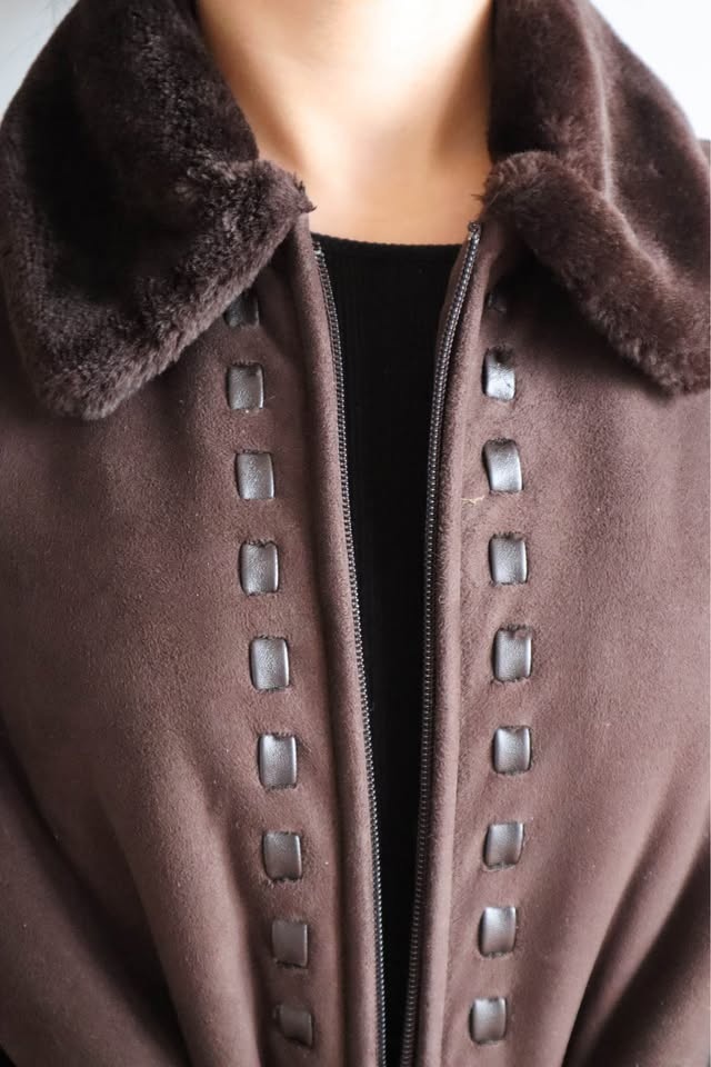 Brown Faux Fur Collar Jacket - photo 5