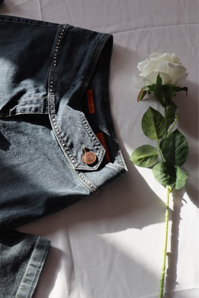 Black by Sky Dark Blue Studded Denim Jeans - photo 3