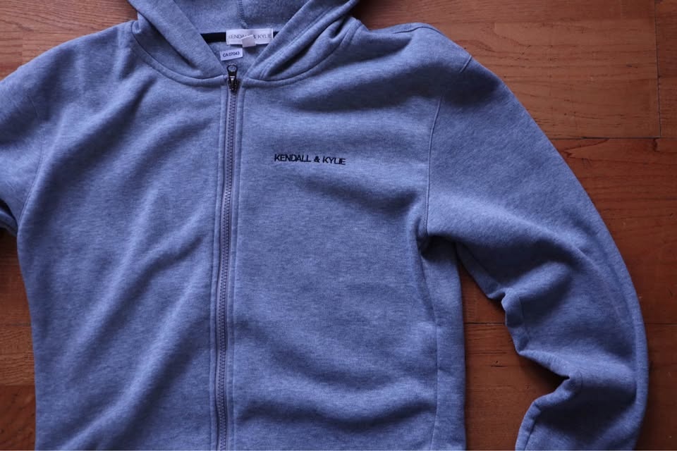 Kendall & Kylie Grey Full Zip Hoodie Size L - photo 2
