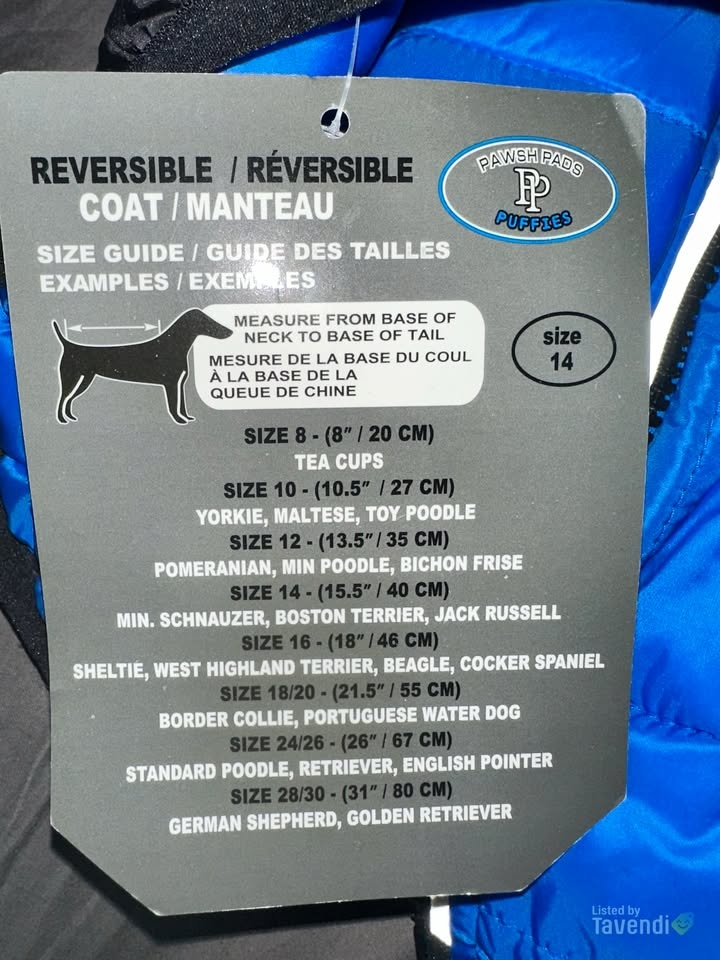 BNWT 2 Coats in 1 Pawsh Pads Puppies Reversible Dog Coat - photo 3