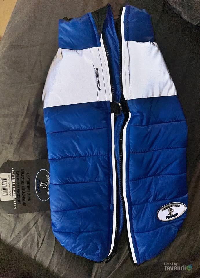 BNWT 2 Coats in 1 Pawsh Pads Puppies Reversible Dog Coat - photo 4