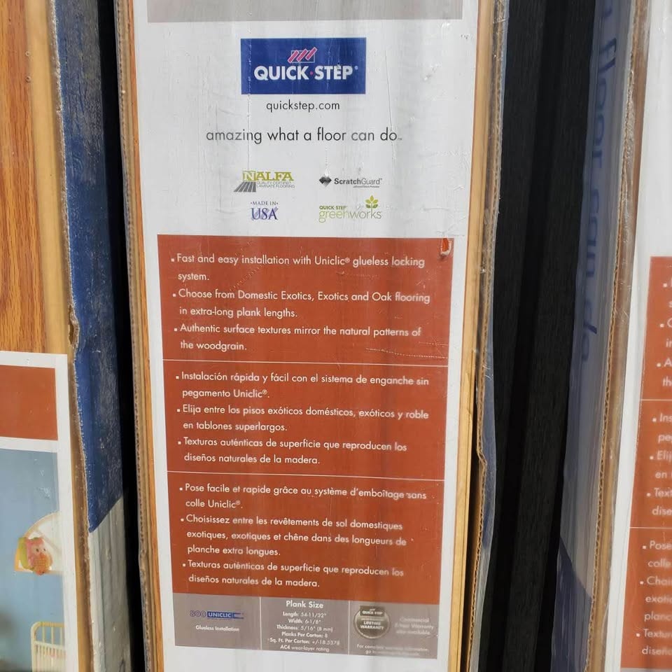USA Laminate Flooring Oak Woodgrain Quick Step Legna Made in USA - photo 2