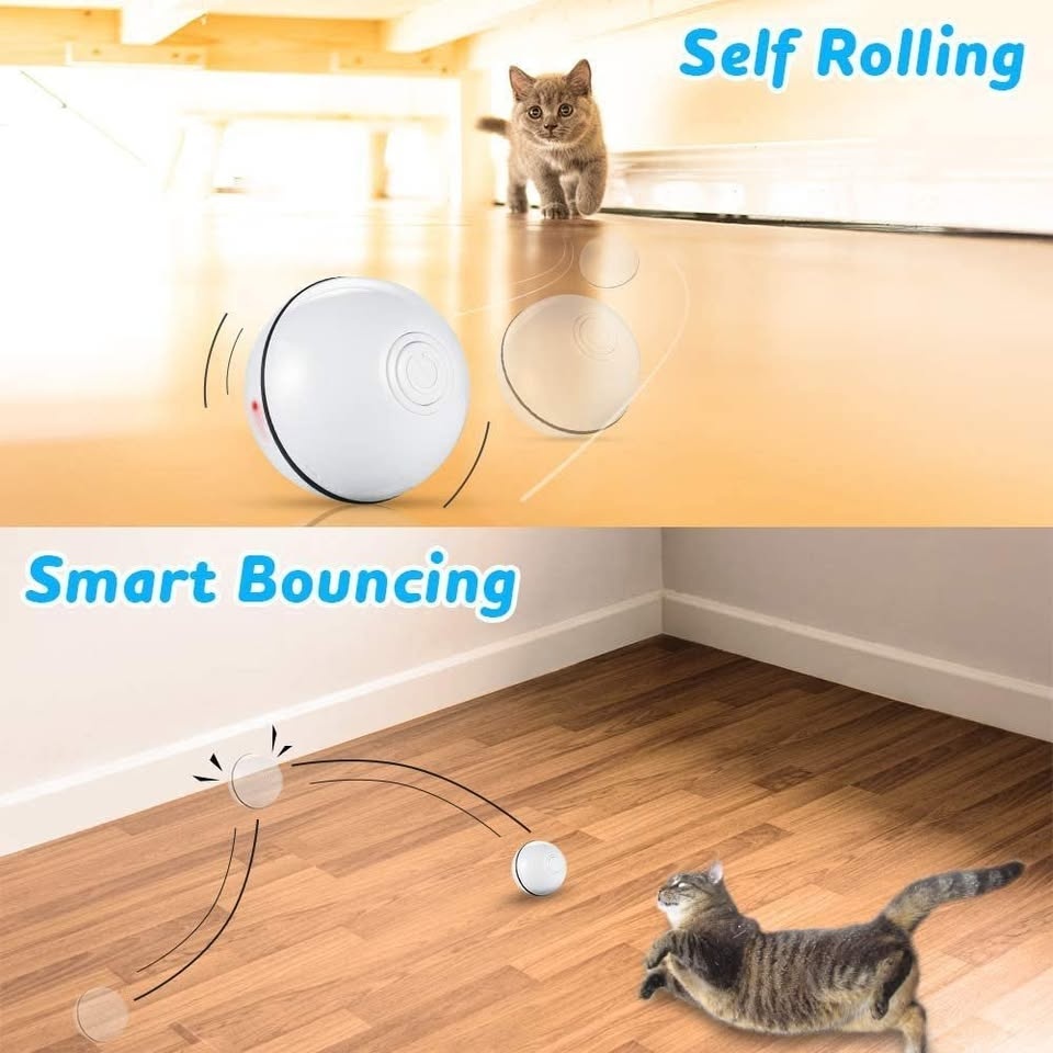 Interactive Rolling Cat Toy Ball - photo 2