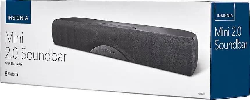INSIGNIA Mini Soundbar w/ Bluetooth (NS-SB216) - Power Cord, Rem