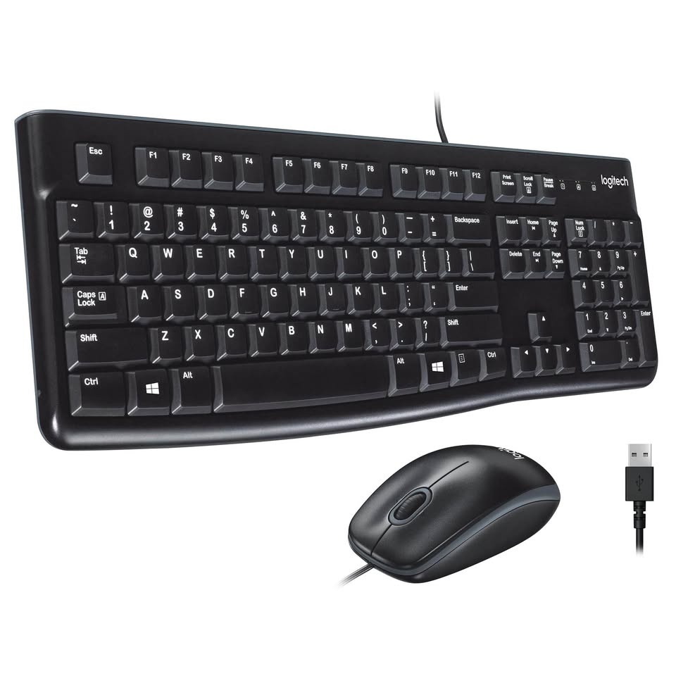 Logitech MK120 Plug & Play USB Keyboard & Mouse Combo - Black - photo 2