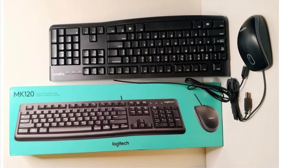 Logitech MK120 Plug & Play USB Keyboard & Mouse Combo - Black - photo 4