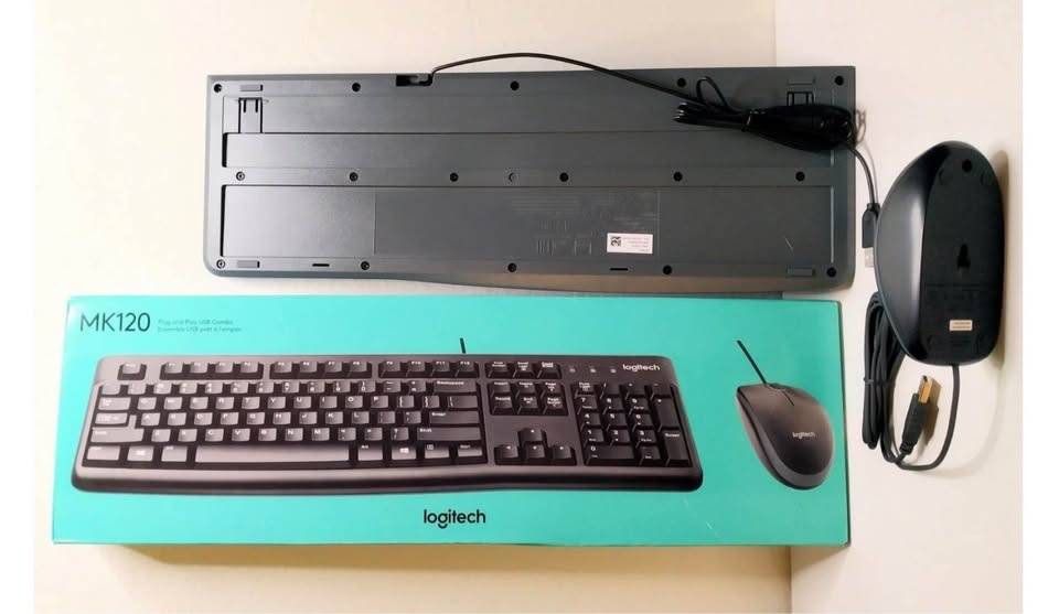 Logitech MK120 Plug & Play USB Keyboard & Mouse Combo - Black - photo 5