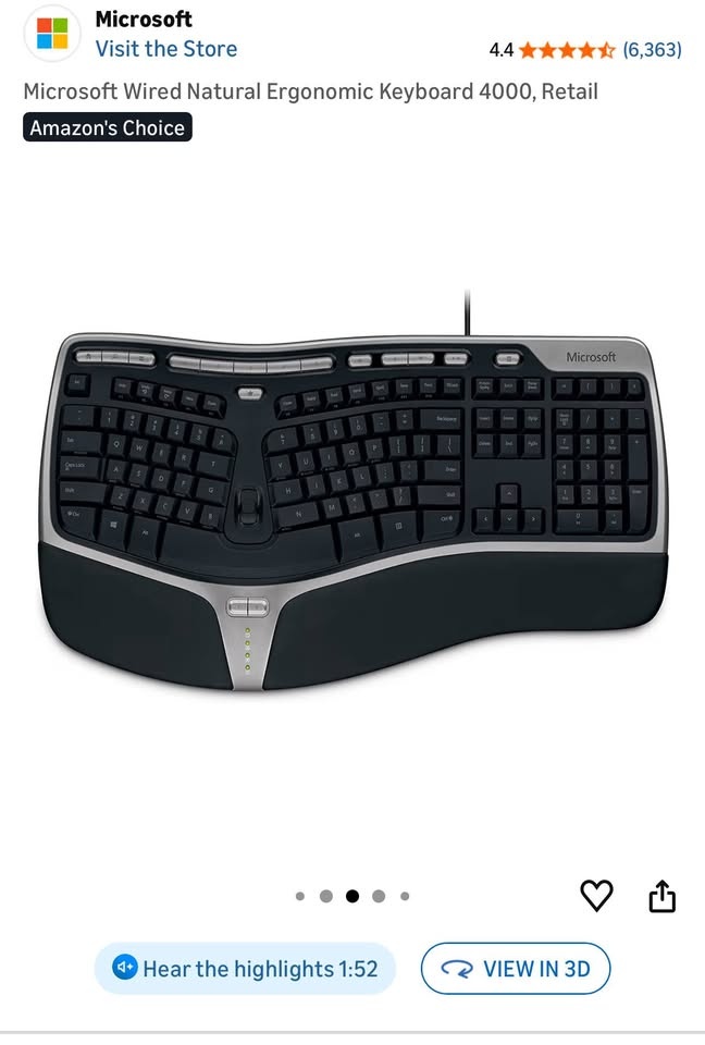 Microsoft Natural Ergonomic Keyboard 4000 - photo 5