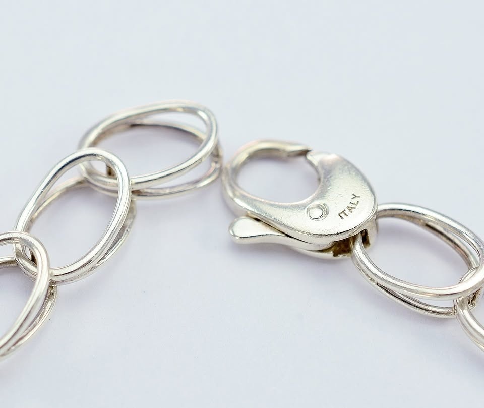 Tiffany & Co. Sterling Silver Oval Link Chain Bracelet - 7.5" - photo 4
