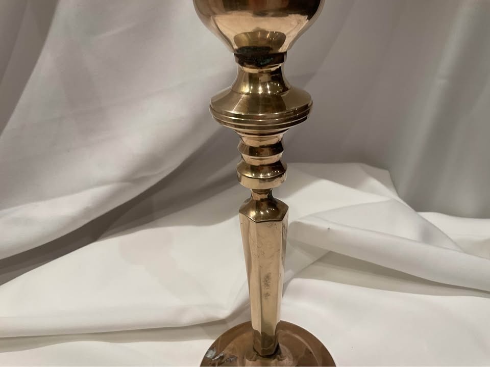 Vintage Solid Brass Candlestick - 10" - photo 2