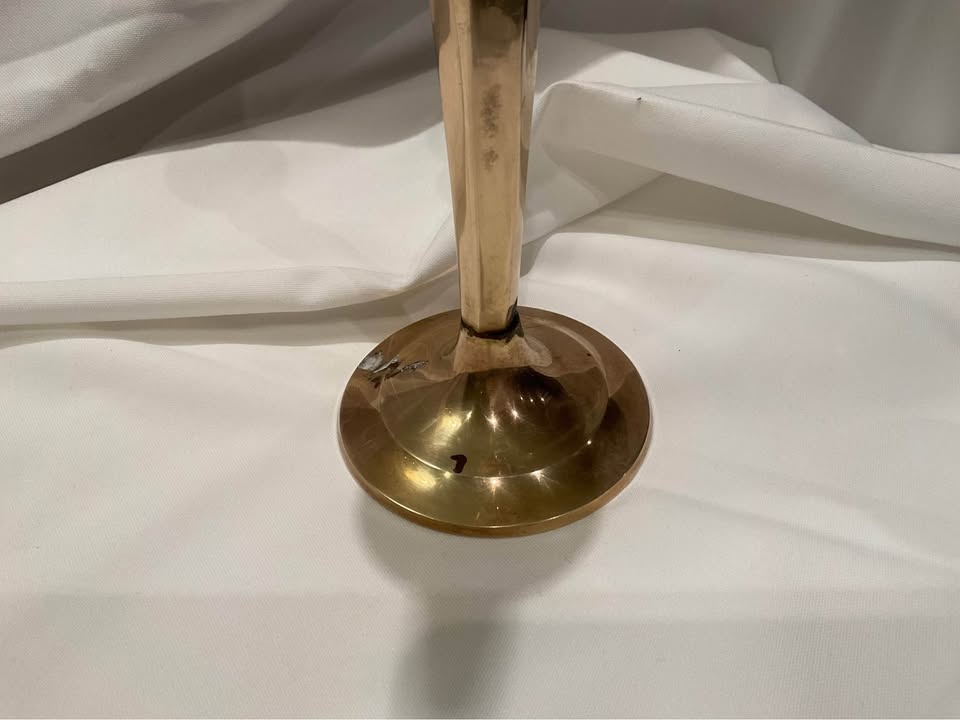 Vintage Solid Brass Candlestick - 10" - photo 3