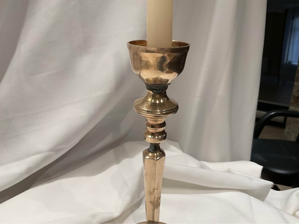 Vintage Solid Brass Candlestick - 10" - photo 4