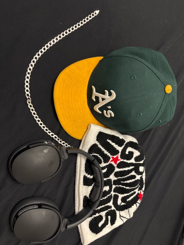 $100 Bundle: Oakland A's Cap, Grind Beanie, Headphones & Necklac