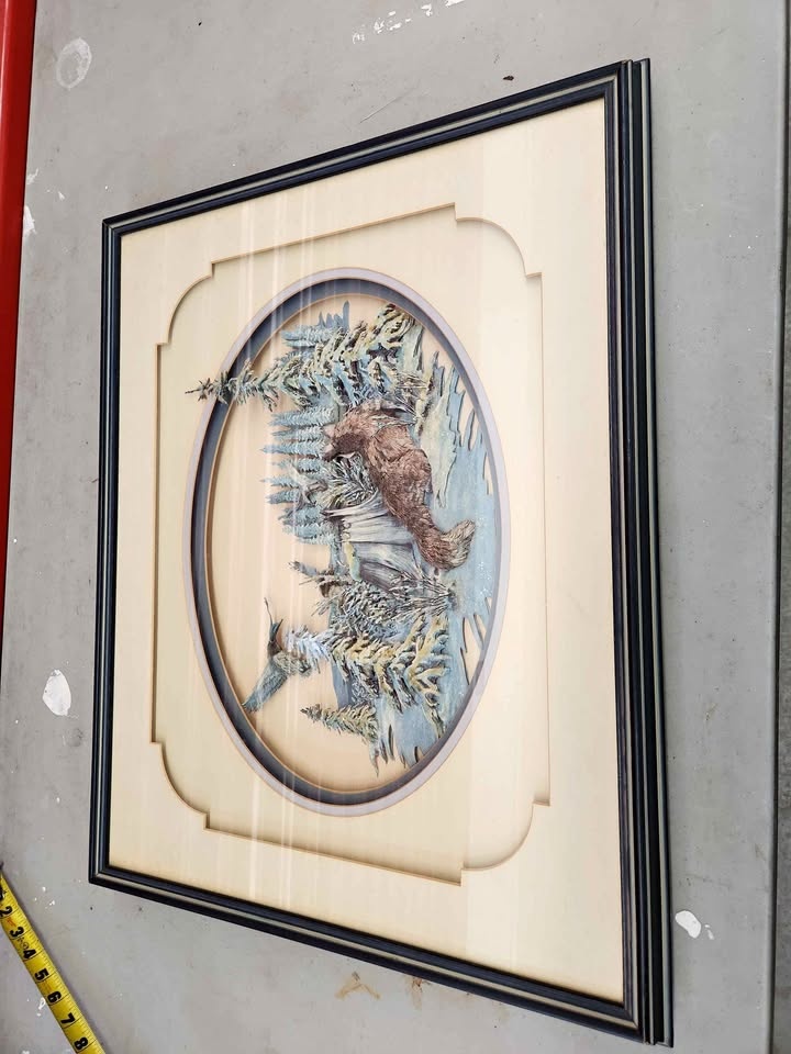 Carlson Framed Art - Wildlife in Forest Setting