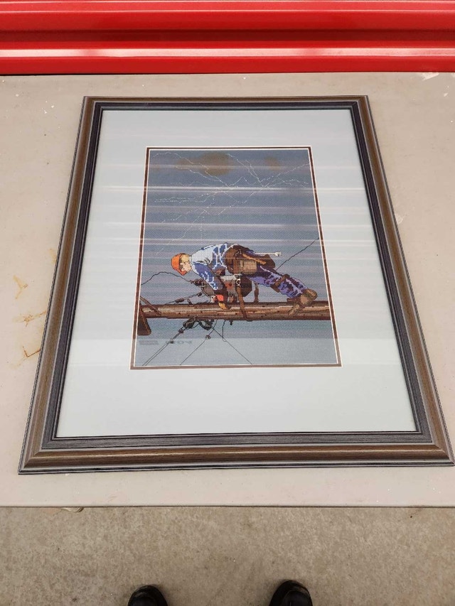 Evelyn Studio Artwork - Lineman Cross-Stitch