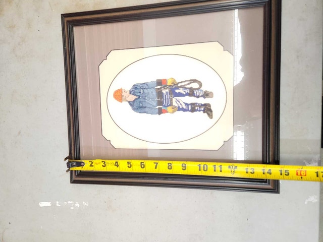Framed Lineman Cross Stitch Art - photo 4