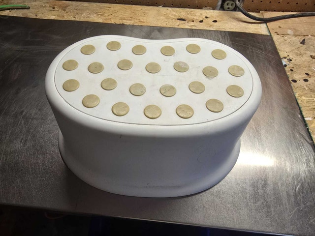 White Step Stool for Kids - Non-Slip