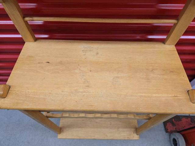 Solid Wood Wine Rack with Table - photo 2