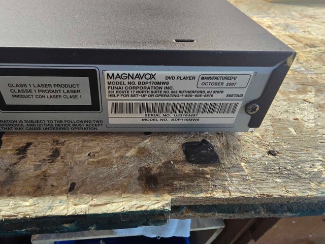 Magnavox DVD Player BDP170MW8 - photo 4