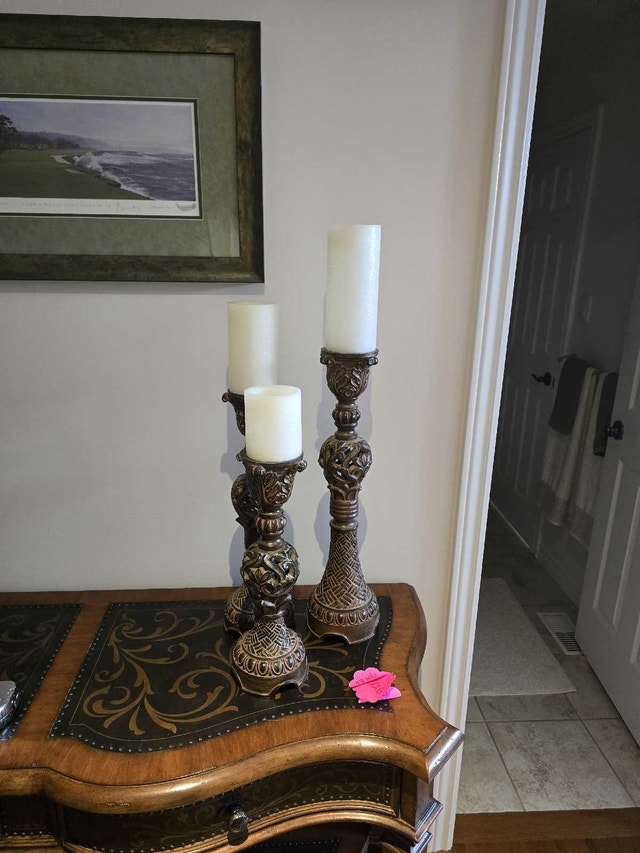 Decorative Candle Holders - Set of 2 (21-34 inches)