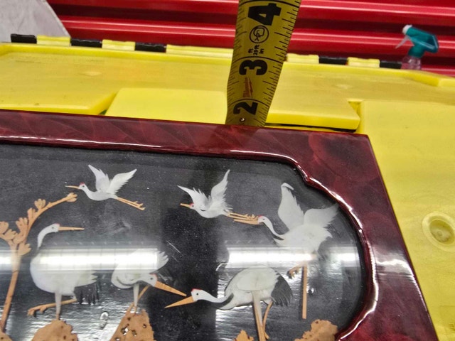 Vintage Oriental Design Box with Cranes and Temple - photo 2