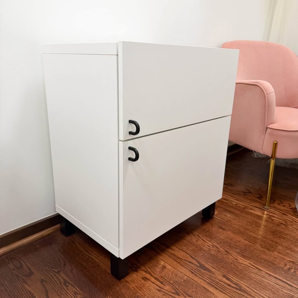 IKEA Nightstand or Side Table / Cabinet - Drawer + Shelf - White