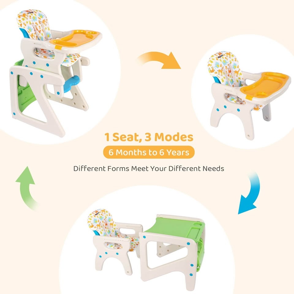 Brand new Green & Pink Sejoy 3-in-1 Baby High Chair - photo 3