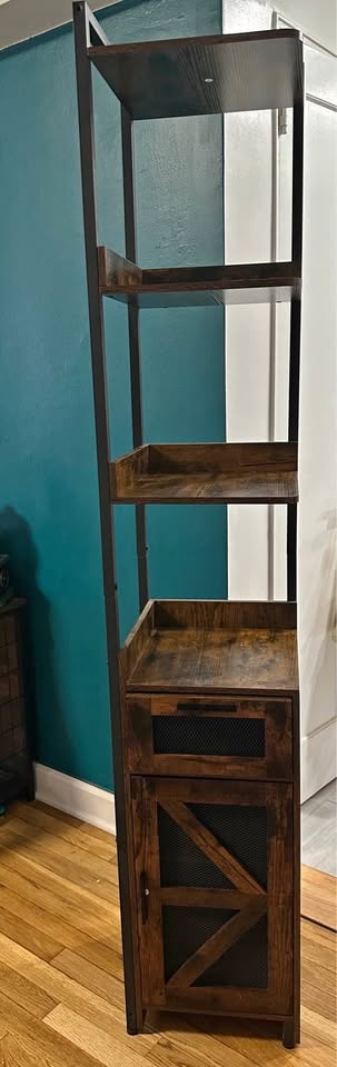 Corner Cabinet Shelf - Rustic Brown, Great Condition