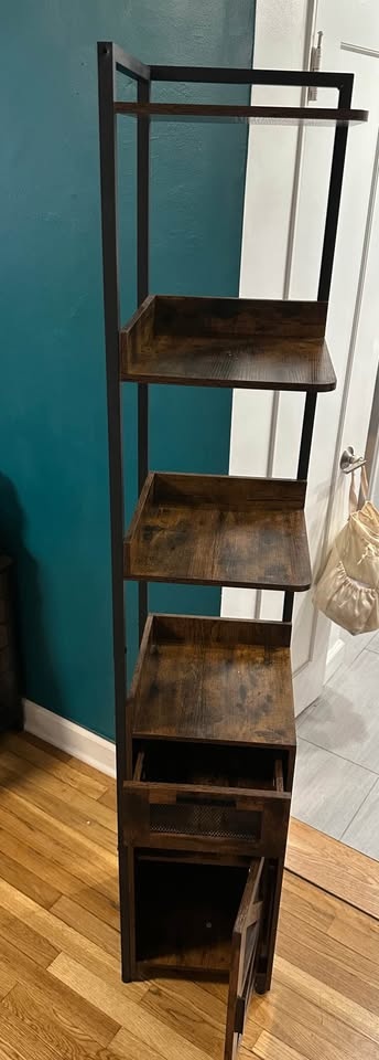 Corner Cabinet Shelf - Rustic Brown, Great Condition - photo 2