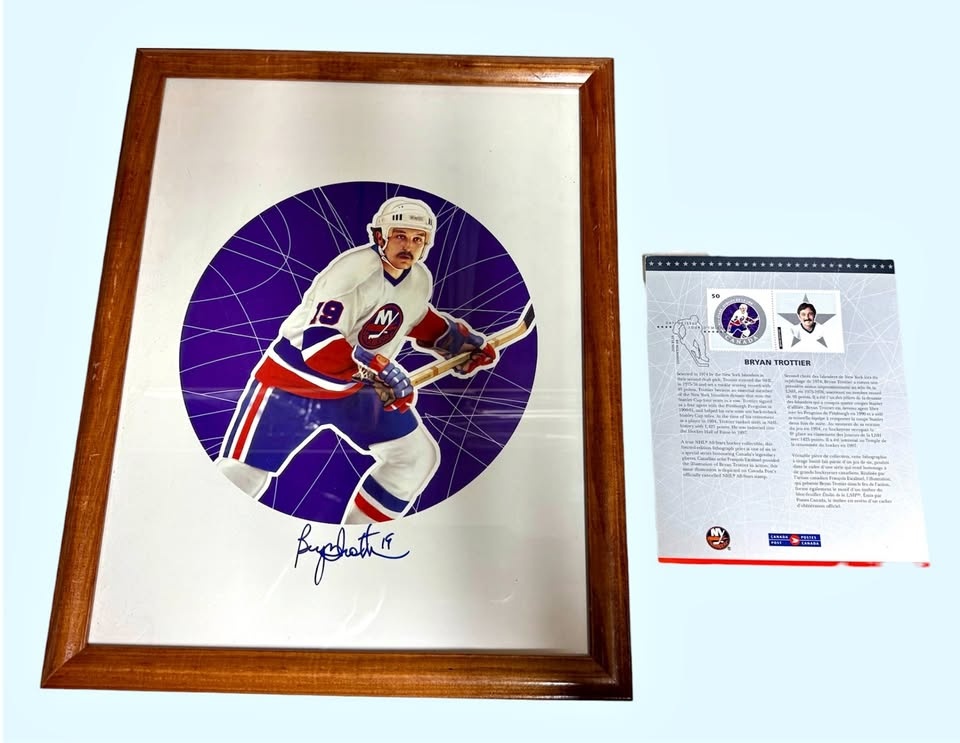 Bryan Trottier Signed Canada Post NHL Lithograph 16x11