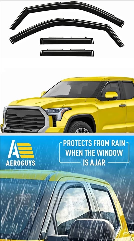 In-channel Window Deflectors for 2022-2026 Toyota Tundra Double