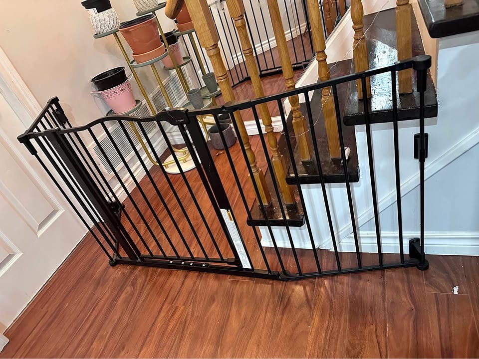 Regalo Baby Safety Gate - Black, 72"W x 29"H