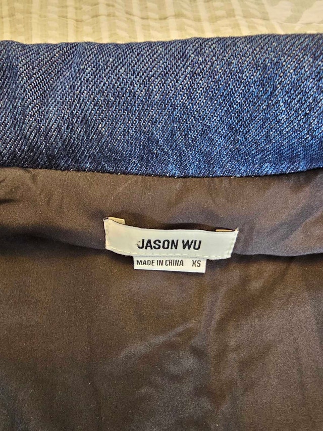 Jason Wu Designer Blue Tweed Denim Accents Women Dress - photo 5