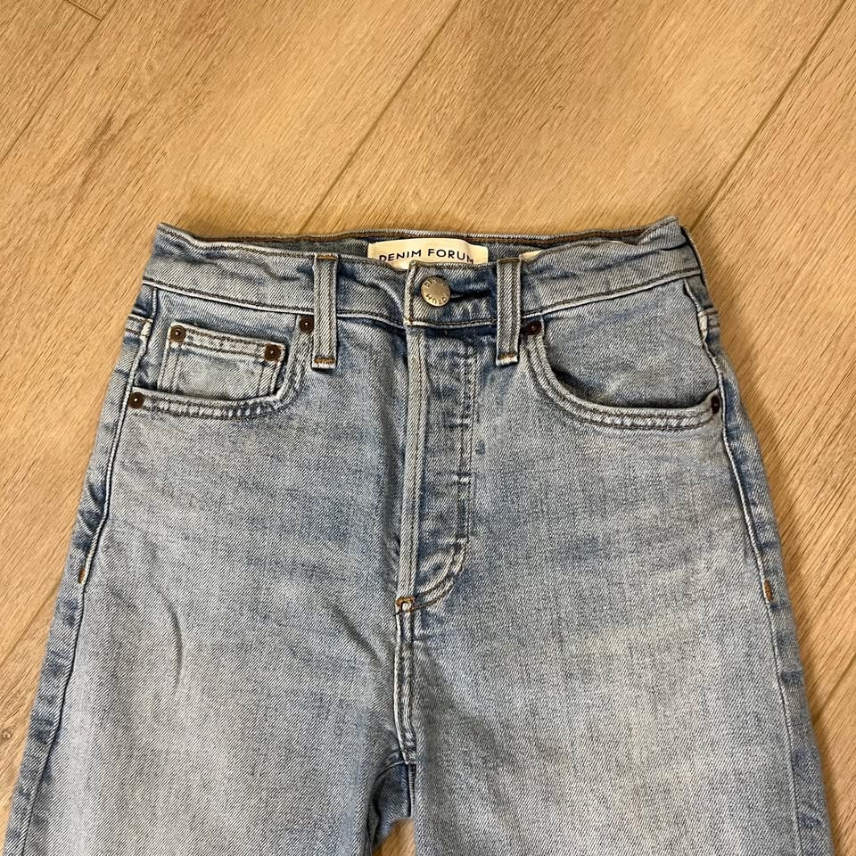 DENIM FORUM High Rise Straight Leg "The Arlo" Jeans - Size 24 - photo 2