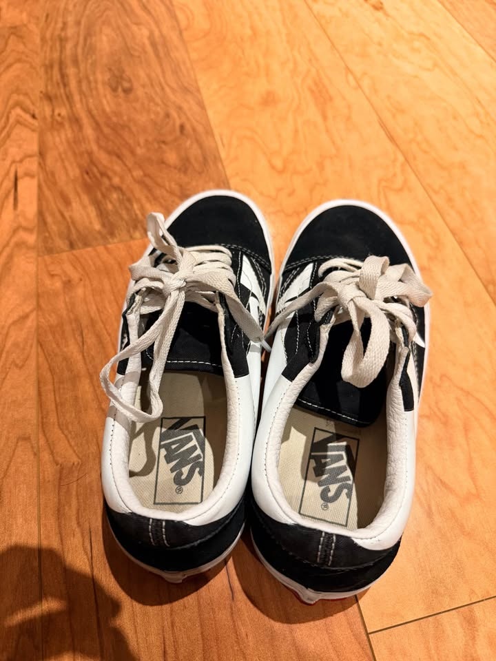 Old Skool Warp Women's 7 / Men's 5.5 Black White Canvas Low Top - photo 2