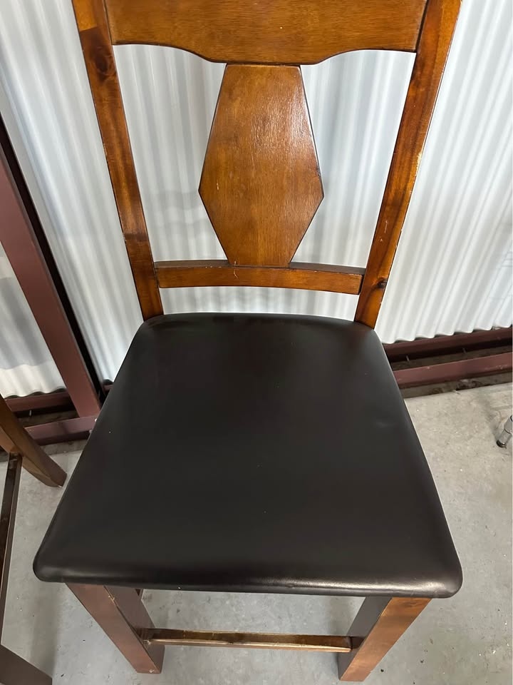Set of 2 Wooden Counter-Height Chairs – Sturdy + Clean Look - photo 3