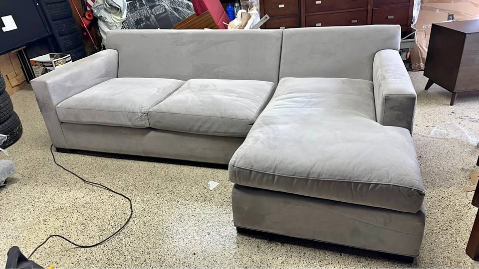 Crate & Barrel Sectional Sofa w/ Chaise