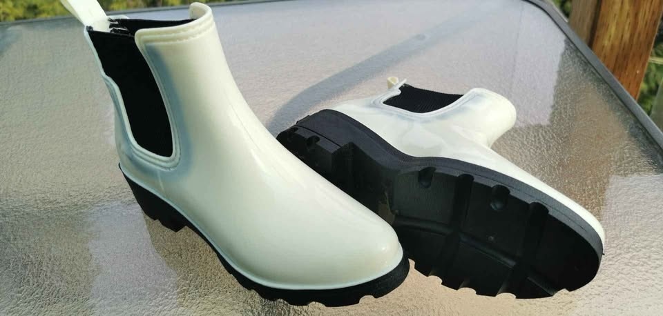White Ankle Rain Boots - Size 7 - photo 2