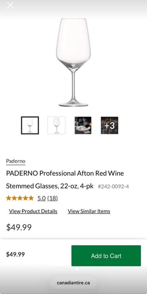 Paderno Red Wine 4 Glass Set - photo 2