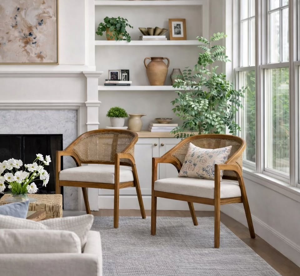 Solid Wood Accent Chairs (Set of 2) - New in Box